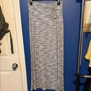 Joe Benbasset Gray Marled Maxi Skirt with Drawstring